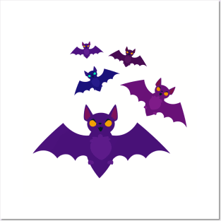Halloween Black Bats Posters and Art